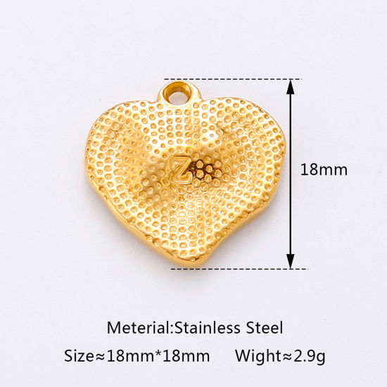 Изображение Экологичный 304 Нержавеющая Сталь День святого Валентина Подвески Сердце Разноцветный 18мм Диаметр, 1 ШТ