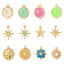 Image de Pendentifs en 304 Acier Inoxydable Placage Sous Vide Écologique Rond Plaqué Or 18K Multicolore Etoile Émail 1 Pièce