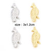 Imagen de Latón Colgantes Charms Águila Oro Real Chapado 3cm x 1.2cm, 2 Unidades