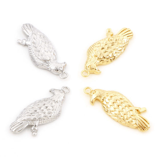 Picture of Brass Charms Real Gold Plated Eagle Animal 3cm x 1.2cm