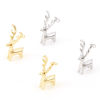Picture of Brass Charms Real Gold Plated Christmas Reindeer 3D 18mm x 10mm