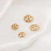 Picture of Beads Caps Heart Flower 18K Real Gold Plated