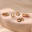 Imagen de Hipoalergénico Exquisito Sencillo 18K Oro Real Chapado Cobre+ Circón Artificial Aretes de Aro Para Mujeres Regalo de Mayoría de Edad 1 Par