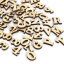 Bild von Holz Embellishments Cabochons Naturfarben Nummer Anfangsbuchstabe/ Großbuchstabe 1 Packung