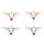 Imagen de Latón Bohemia Colgantes Charms Vaca Oro Real Chapado Hueso 3D 24mm x 17mm, 2 Unidades