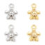 Immagine di Ottone Gioielli Oceanici Charms Tartaruga Vero Oro Placcato 3D 13mm x 9mm, 2 Pz