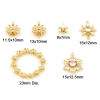 Immagine di Ottone Charms Fiore 18K Vero Oro Placcato Ghirlanda 2 Pz