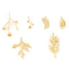 Immagine di Ottone Ciondoli Fiore 18K Vero Oro Placcato Foglia 3D 2 Pz