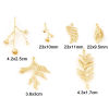 Immagine di Ottone Ciondoli Fiore 18K Vero Oro Placcato Foglia 3D 2 Pz