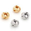 Picture of Brass Beads For DIY Jewelry Making Real Gold Plated Ball Of Yarn Hollow About 9mm x 9mm