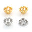 Imagen de Latón Tapón de cuentas Flor Oro Real Chapado Hueco 5.5mm x 5mm, 10 Unidades