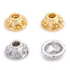 Picture of Brass Beads Caps Flower Real Gold Plated Hollow 6mm Dia.