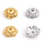 Bild von Messing Perlkappen Blumen Echtgold plattiert 7mm x 7mm, 10 Stück