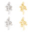 Bild von Messing Charms Echtgold plattiert Gecko 3D 17mm x 9mm, 5 Stück