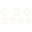 Image de Breloques en Laiton Cœur Plaqué Or Véritable 18K Ovale 5 Pcs