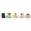Bild von Umweltfreundliche Vakuumbeschichtung 304 Edelstahl Perlen für die DIY-Schmuckherstellung Würfel Bunt 6mm x 6mm, Loch: ca. 3mm, 10 Stück