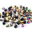 Imagen de Enchapado al Vacío Ecológico 304 Acero Inoxidable Cuentas para la Fabricación de Joyas con Dijes de Bricolaje Prisma Hexagonal Multicolor 4mm x 4mm, Agujero: Aprox 1.8mm, 10 Unidades