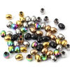 Picture of Eco-friendly Vacuum Plating 304 Stainless Steel Beads For DIY Jewelry Making Oval Multicolor 6mm x 5mm