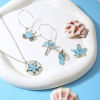 Picture of Zinc Based Alloy Charms Antique Silver Color Blue Crab Animal Bird Enamel