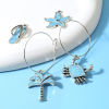 Picture of Zinc Based Alloy Charms Antique Silver Color Blue Crab Animal Bird Enamel