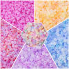 Picture of Glass Seed Beads Round Rocailles Multicolor Cat's Eye Imitation About 4mm Dia.