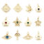 Picture of Brass Charms Gold Plated Sea Turtle Animal Flower