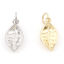 Picture of Brass Charms Multicolor Leaf 18mm x 8mm