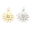 Picture of Brass Galaxy Charms Multicolor Sun Spiral 25mm x 18.5mm