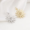 Picture of Brass Galaxy Charms Multicolor Sun Spiral 25mm x 18.5mm