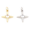 Picture of Brass Galaxy Charms Multicolor Star Clear Cubic Zirconia 20mm x 14mm