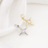 Picture of Brass Galaxy Charms Multicolor Star Clear Cubic Zirconia 20mm x 14mm