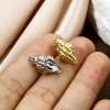 Picture of Brass Micro Pave Charms Multicolor Conch/ Sea Snail Shell 3D Clear Cubic Zirconia 25.5mm x 14mm