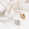 Picture of Brass Micro Pave Charms Multicolor Conch/ Sea Snail Shell 3D Clear Cubic Zirconia 25.5mm x 14mm