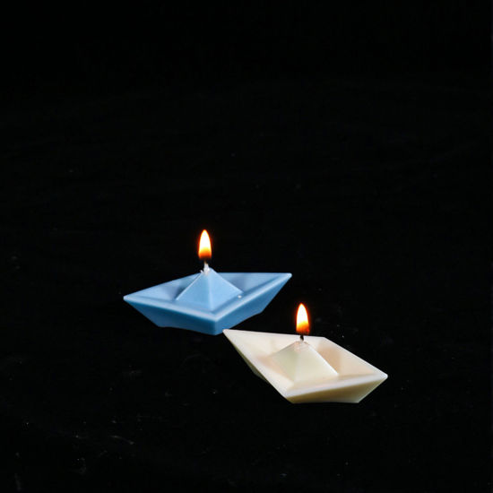 Picture of Silicone Resin Mold For Candle Soap DIY Making Boat White