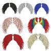 Imagen de PET Apliques De Hierro Sobre Parches (Con Cola De Espalda) DIY Scrapbooking Craft Multicolor Ala Sequins 1 Par