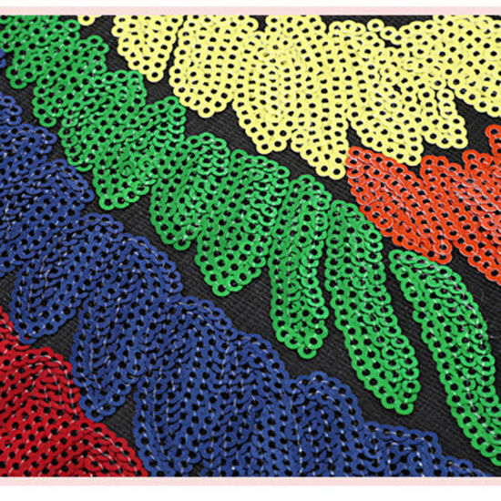 Imagen de PET Apliques De Hierro Sobre Parches (Con Cola De Espalda) DIY Scrapbooking Craft Multicolor Ala Sequins 1 Par