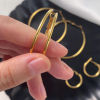 Picture of Eco-friendly Vacuum Plating Simple & Casual Simple 18K Real Gold Plated 304 Stainless Steel Hoop Earrings For Women Party
