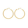 Picture of Eco-friendly Vacuum Plating Simple & Casual Simple 18K Real Gold Plated 304 Stainless Steel Hoop Earrings For Women Party