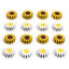 Image de Perles pour DIY Fabrication de Bijoux en Bois de Hinoki Naturel Tournesol Multicolore Marguerite 21.5mm x 21mm, 10 Pcs