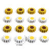 Picture of Natural Hinoki Wood Spacer Beads For DIY Jewelry Making Sunflower Multicolor Daisy Flower About 21.5mm x 21mm
