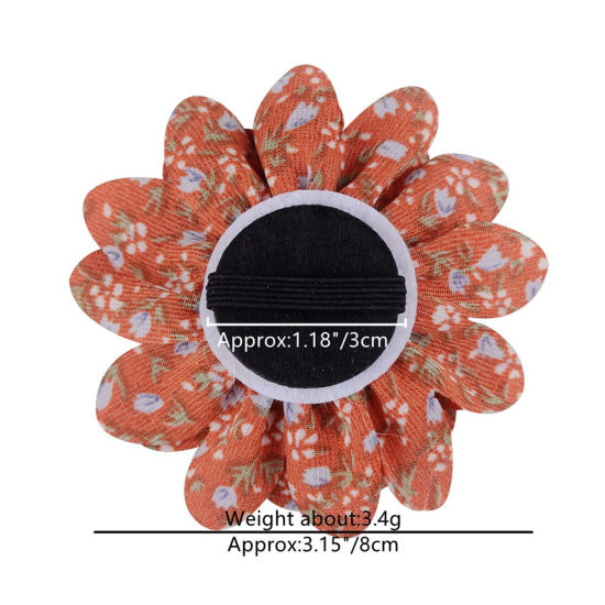 Изображение Шифон Искусственный Цветок Украшения Разноцветный 8см диаметр, 5 ШТ