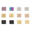 Picture of Eco-friendly Vacuum Plating 304 Stainless Steel Spacer Beads For DIY Bracelet Jewelry Making Findings Square Multicolor 8mm x 8mm