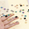 Picture of Eco-friendly Vacuum Plating 304 Stainless Steel Spacer Beads For DIY Bracelet Jewelry Making Findings Square Multicolor 8mm x 8mm