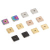 Picture of Eco-friendly Vacuum Plating 304 Stainless Steel Spacer Beads For DIY Bracelet Jewelry Making Findings Square Multicolor 8mm x 8mm