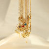 Imagen de 304 Acero Inoxidable Flor del Mes de Nacimiento Rollo Cadena Collares 18k Chapado en Oro Hueco 38cm longitud, 1 Unidad