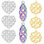 Image de Breloques en 304 Acier Inoxydable Respectueux de la Nature Cœur Multicolore Croix 3 Pcs