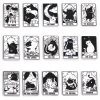Picture of Acrylic Tarot Pendants Rectangle Cat Black & White 3.8cm x 2.3cm