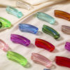 Picture of Acrylic Beads For DIY Jewelry Making AB Rainbow Color Arc About 34.5mm x 11mm