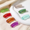 Picture of Acrylic Beads For DIY Jewelry Making AB Rainbow Color Arc About 34.5mm x 11mm