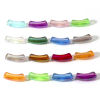Picture of Acrylic Beads For DIY Jewelry Making AB Rainbow Color Arc About 34.5mm x 11mm
